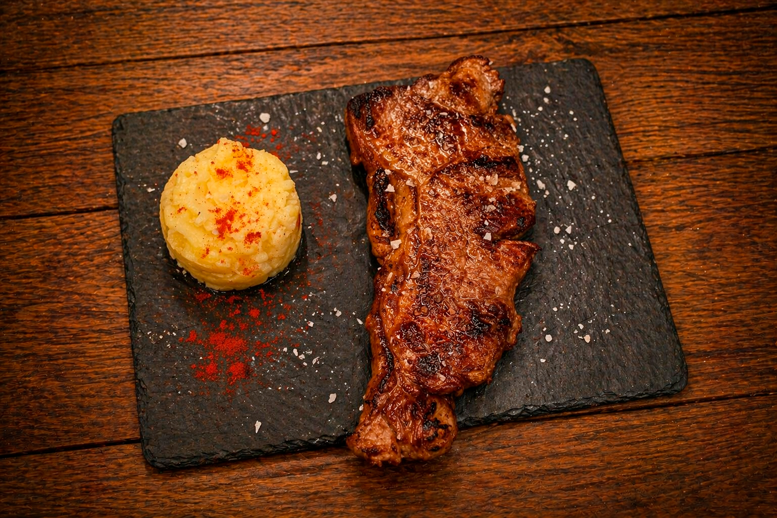 Entrecot a la plancha con patatas
